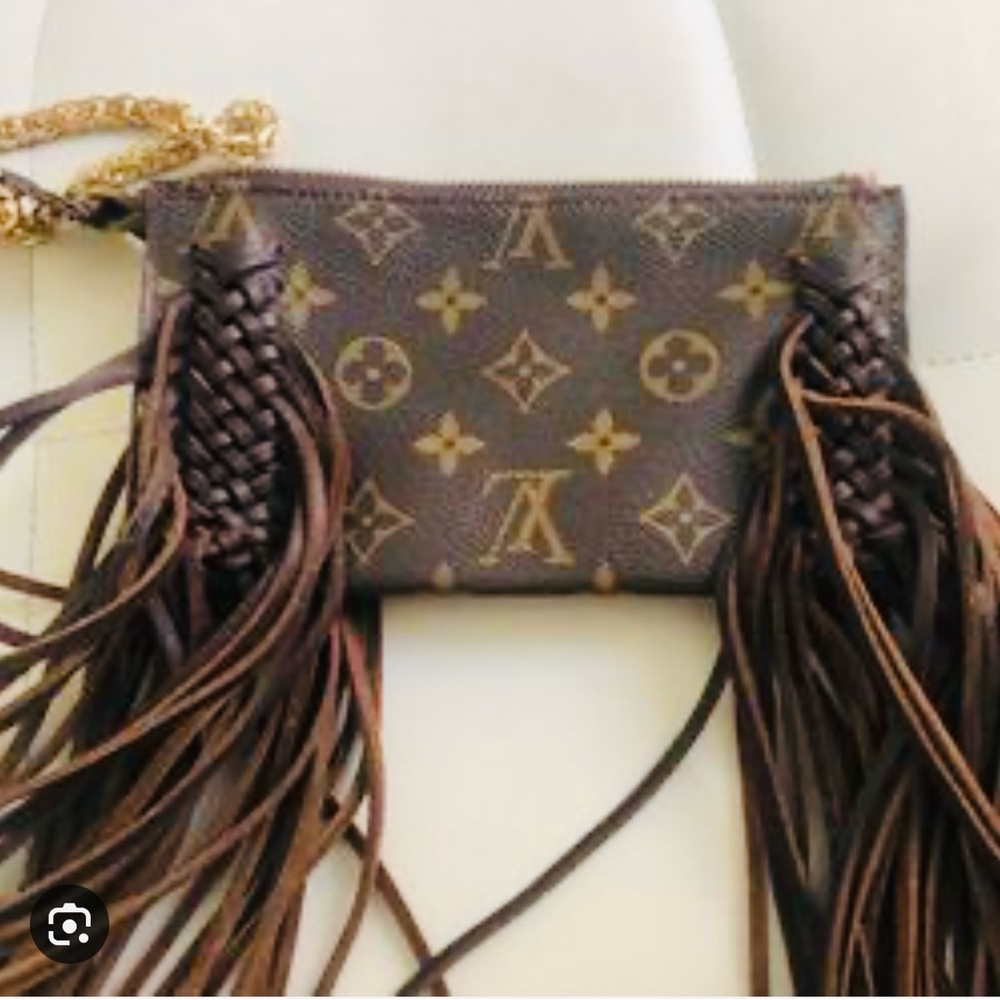 Authentic Upcycled  Vintage Louis Vuitton Boho Bag
Wristlet